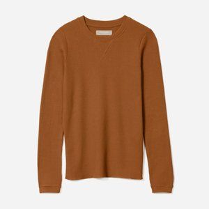 Everlane Organic Cotton Waffle Tee / Long-sleeve / Toasted Almond (Brown) NWT